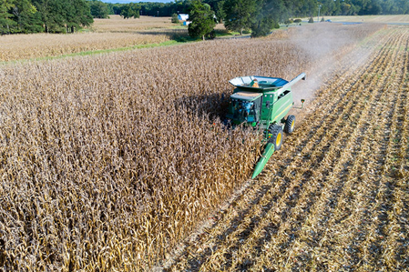 Harvesting Crops with Combine