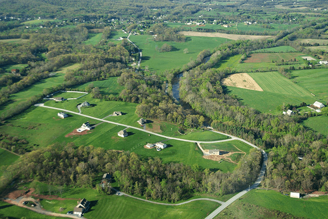 Neighborhoods like the one above could benefit from strategies that expand and enhance woodland habitats.