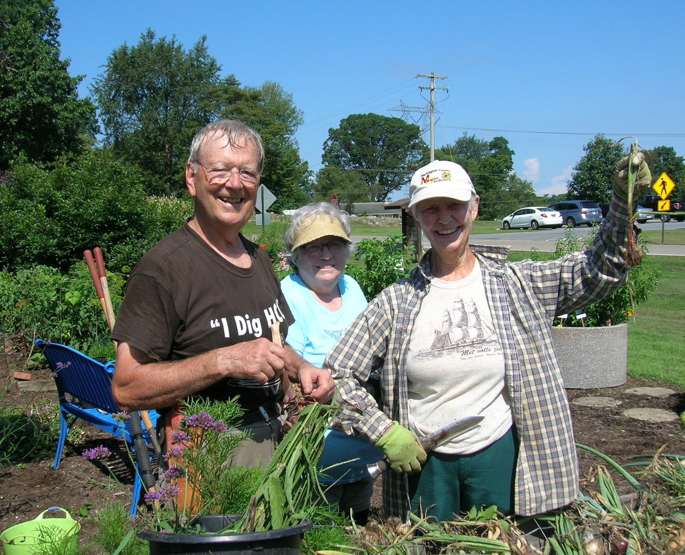 master gardeners working in the garden