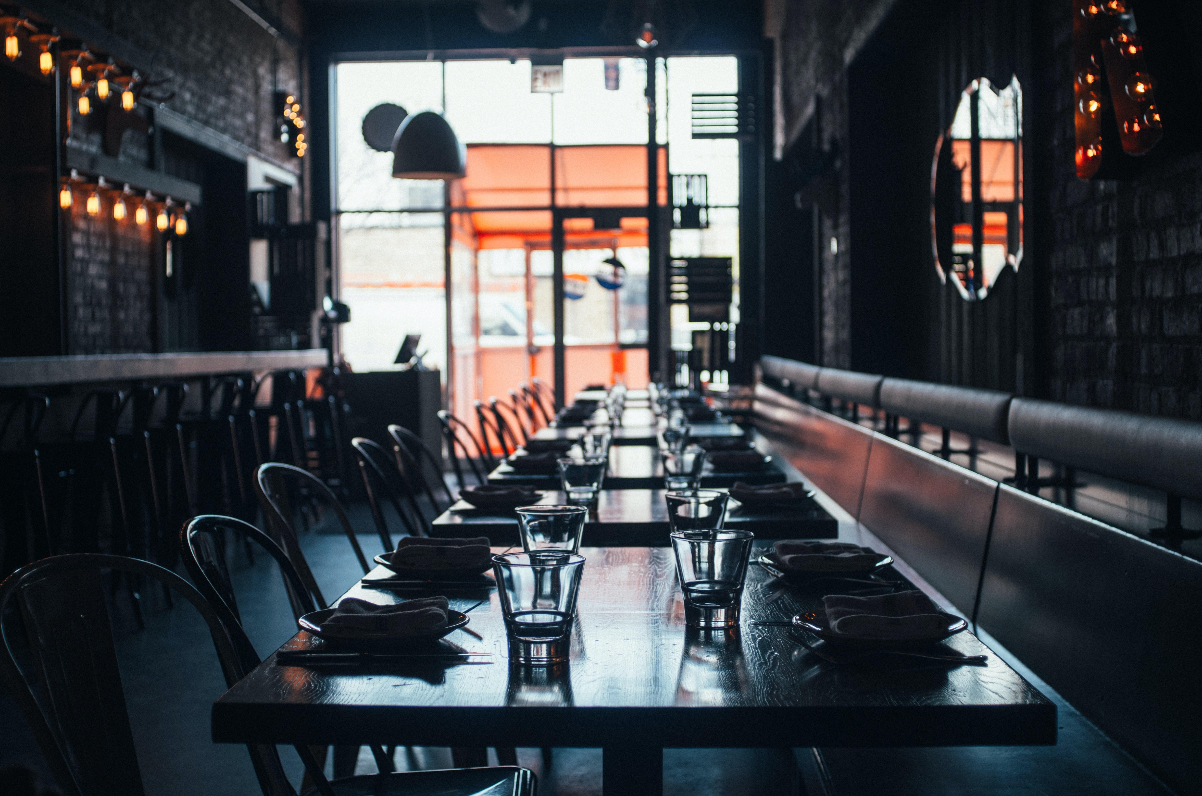 a restaurant dining area