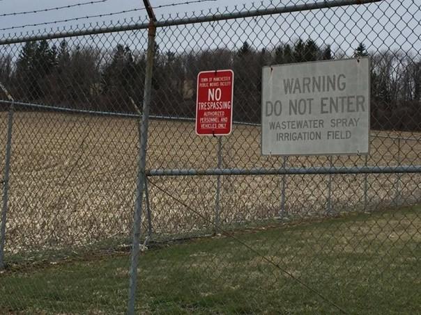 Signage on a fence