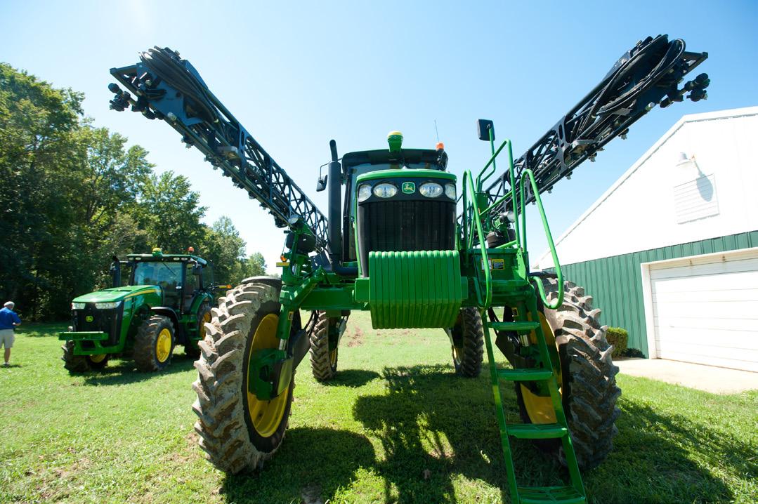 Tractor with sprayer applicator