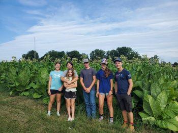 Club Members completing ag project